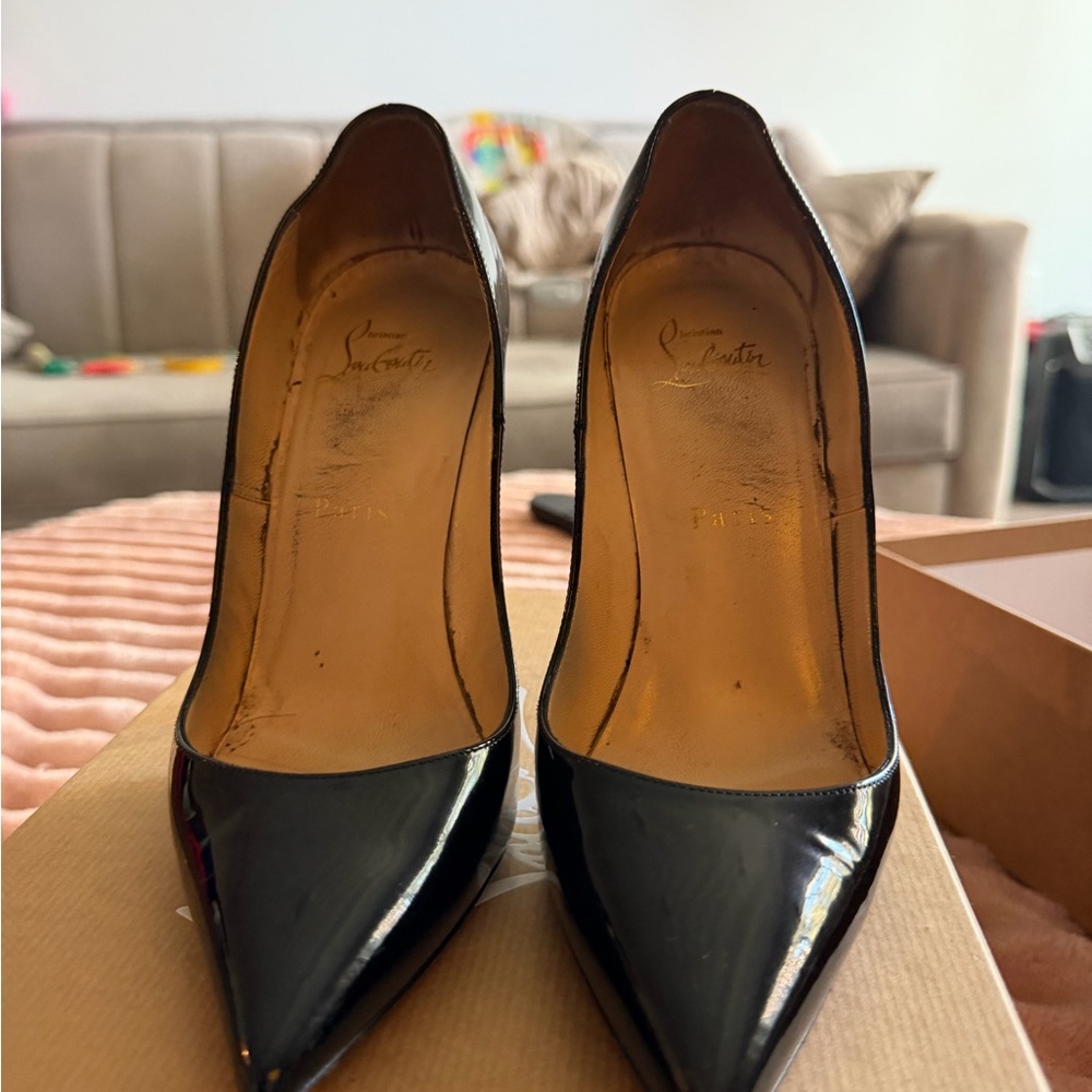Christian Louboutin Black Patent Heels